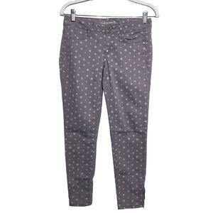 American Eagle Women's 4 Purple Grey Polka Dot Jegging Stretch Jean Pants Skinny